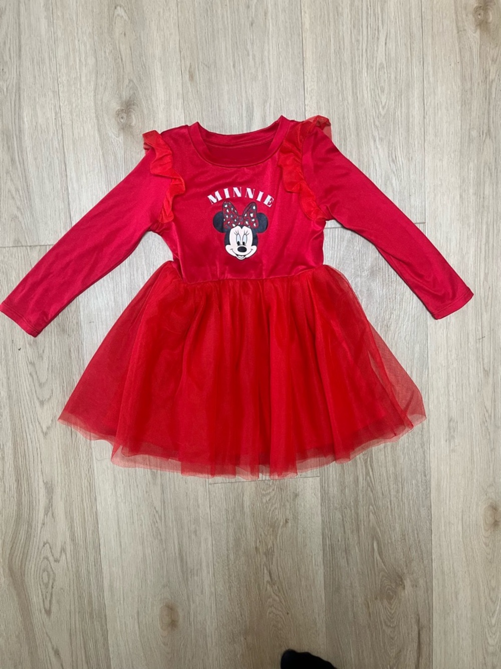 Disney Minnie Toddler Red Tulle Dress with Graphic